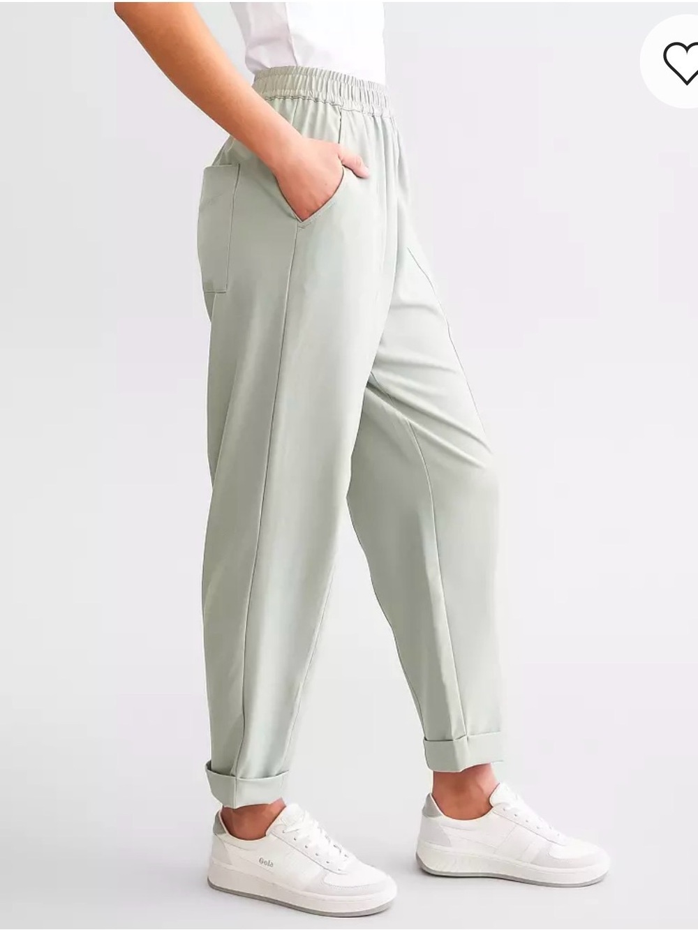Varley Sage Green Relaxed Track Pants with Elastic Waist - Picture 2 of 9